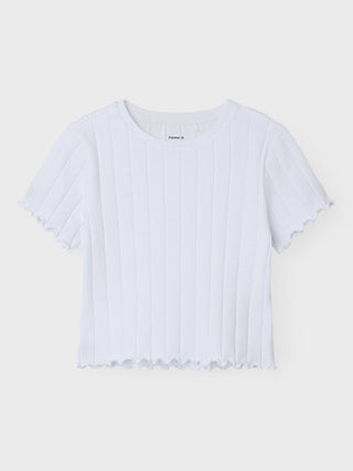 T-shirt blanc rayures verticales (6x-18 Ans)