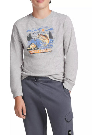 Peach grey long-sleeved t-shirt (S-XL)