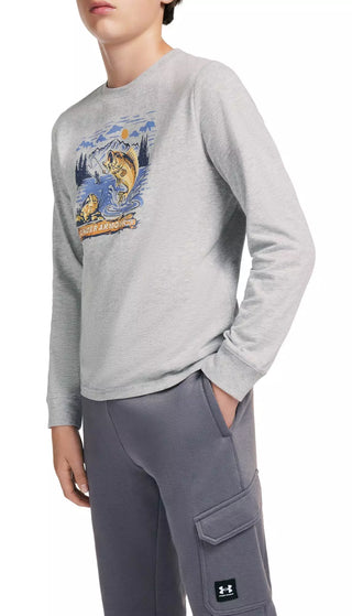 Peach grey long-sleeved t-shirt (S-XL)