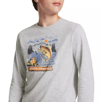 Peach grey long-sleeved t-shirt (S-XL)