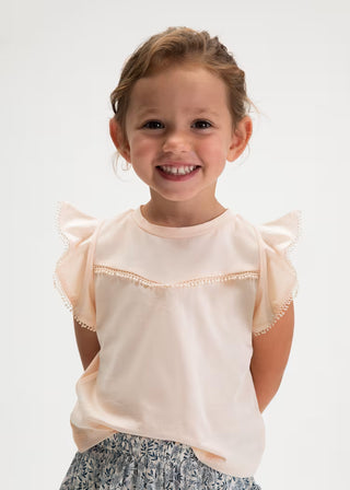 T-shirt à volants pour fille (3 à 10 ans)