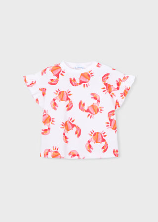 T-shirt à manche courte motif crabe