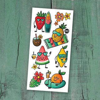 Tattoos Fruits on the beach