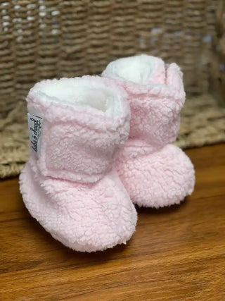 Pantoufle en sherpa rose