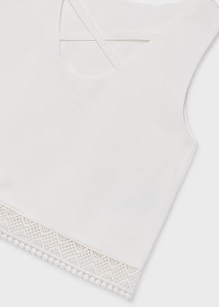 Blouse à ruban brodé fille (8-16 Ans)