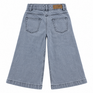 Wide-leg jeans with embroidered stars (2-10 years)
