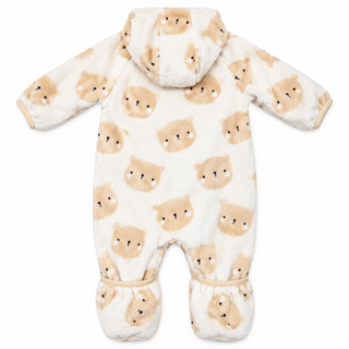 Plush teddy bear snowsuit (3-24 months)