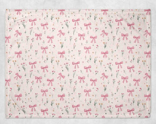 Couverture de minky boucle rose