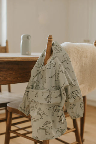 Bavoir à manches-Dinosaures (S/6Mois-3Ans)