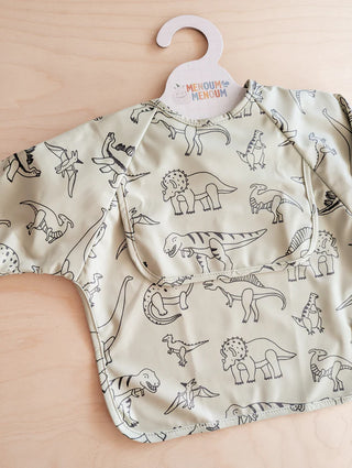 Bavoir à manches-Dinosaures (S/6Mois-3Ans)