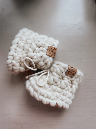 Pantoufles crochetées bottines (NB-18 Mois) Coton