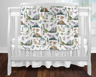 Couverture de minky Dinosaure Aquarelle