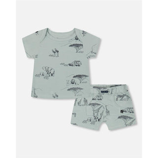 T-shirt and shorts