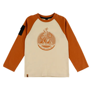 Orange and Beige Long-Sleeved T-Shirt (2-8 Years)