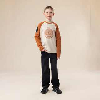Orange and Beige Long-Sleeved T-Shirt (2-8 Years)