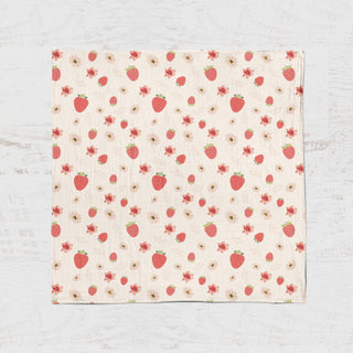 Couverture de minky fraise
