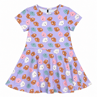 Dog-print dress (2-8 years)