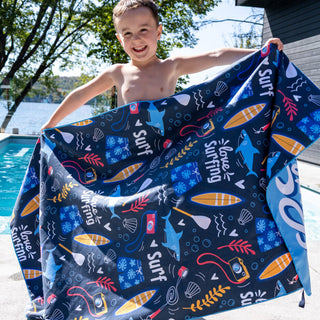 Serviette de Plage Ours Surfeur