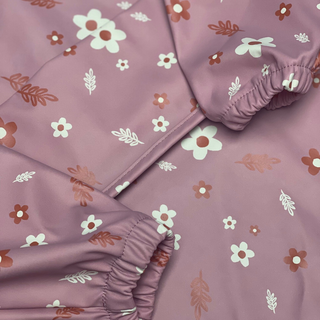 Bavoir imperméable a manche Fleurs (12 Mois - 4 Ans)