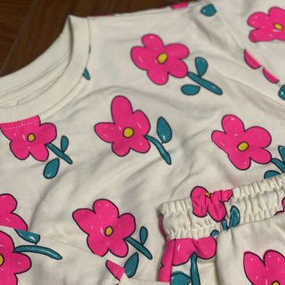 Ensemble imprimé fleurs roses (2-6 Ans)