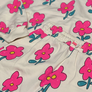 Ensemble imprimé fleurs roses (2-6 Ans)