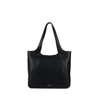 The Stacey – Black vegan leather tote bag