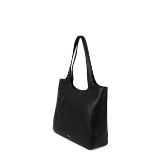 The Stacey – Black vegan leather tote bag