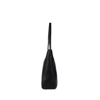 The Stacey – Black vegan leather tote bag