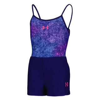 One-piece swimsuit with shorts