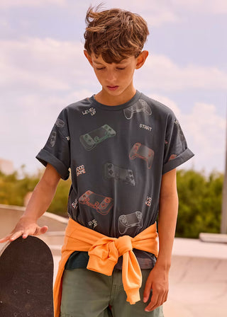 T-shirt motif manette de jeu vidéo (8-16 Ans)