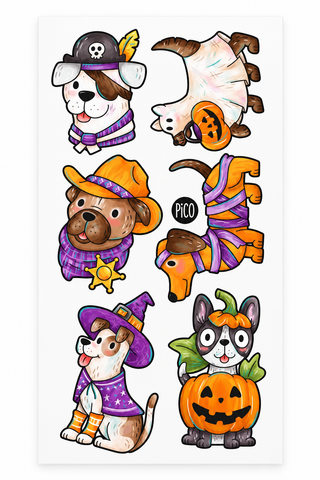 Costumed dog tattoos