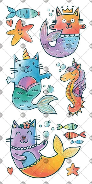 Mermaid Cat Tattoos