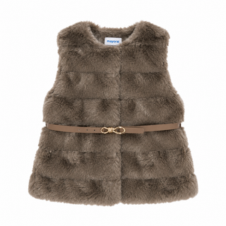 Veste fourrure ceinture (4 -8 ans)