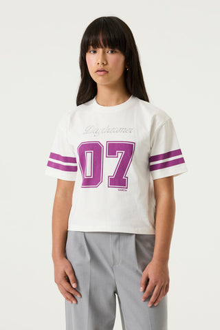 T-shirt blanc cassé "07" (8-16 Ans)