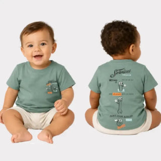 T-shirt double motif des petits aventuriers (6-24 Mois)
